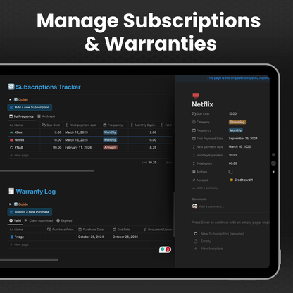 Money & Spending Add - On - PeakFlowSpace